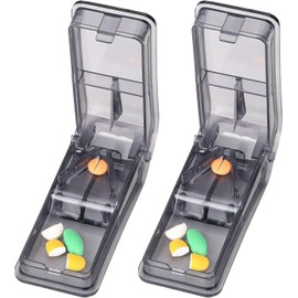 Mumoo Bear 2PCS Pill Cutter, Professional Pill Splitter for Cutting Small Pills or Large Pills in Half