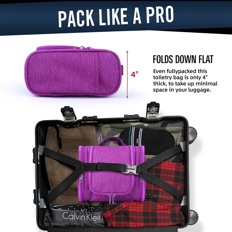 PSBP BEAUTY Men’s Hanging Travel Toiletry Bag, Premium Portable Small