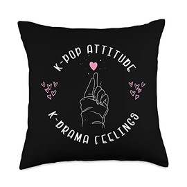 k-pop Attitude k-drama feelings for k-pop fan Throw Pillow