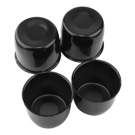 Rheedal 4Pcs 4.25inch Trailer Wheel Center Caps Push Through 4.25" Bore 3.66" Tall Hub Cap for Truck SUV RV Wheel Rim, Black Wheel Cover