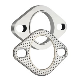 EVIL ENERGY 2 Inch 2 Bolt Exhaust Flange Connection Kit, Stainless Steel Exhaust Flange and Gasket Set, Exhaust Flanges with Flange Edge for Easier Welding, 1 PC