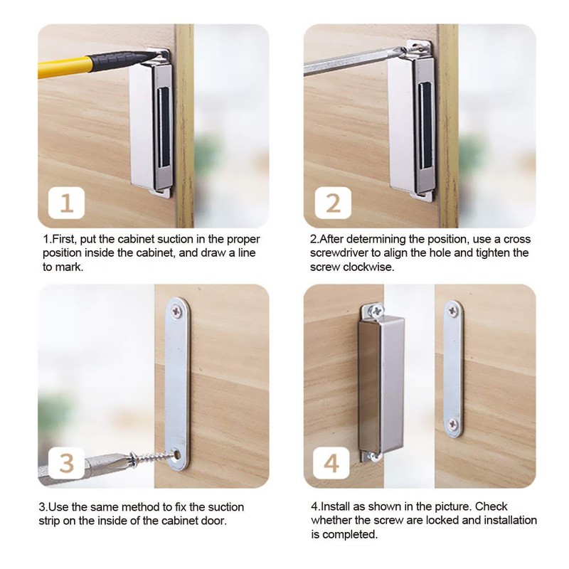 Mousike Magnetic Door Catch Heavy Duty 90lb Door Magnets with