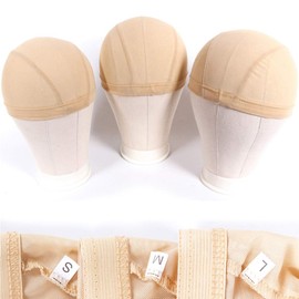 ZQIAN BEAUTY Mesh Dome Caps For Wig 6 Pcs Stretchable Beige Mesh Dome Wig Cap Breathable Spandex Wig Caps For Making Wigs (6 Pcs, Beige, M)