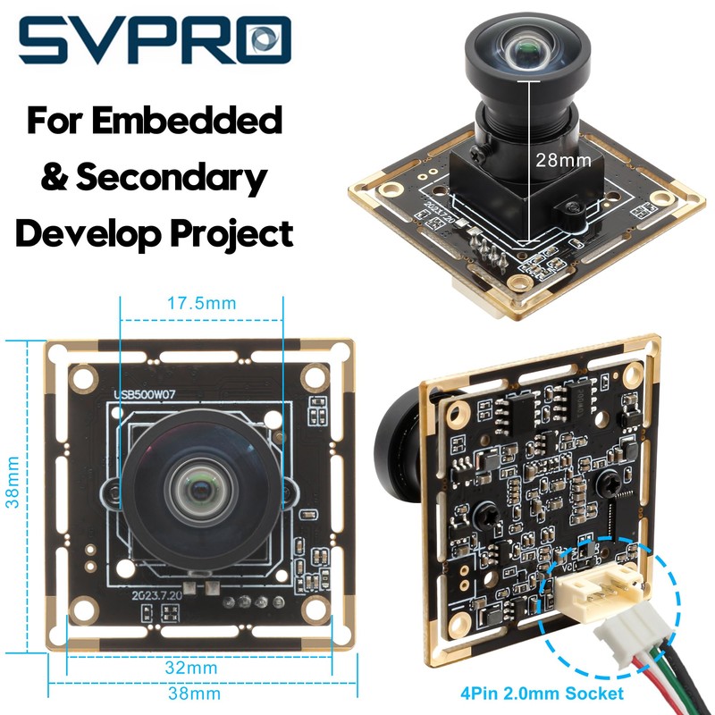 Svpro Jeston Nano 5MP 30FPS USB Camera Module with M12