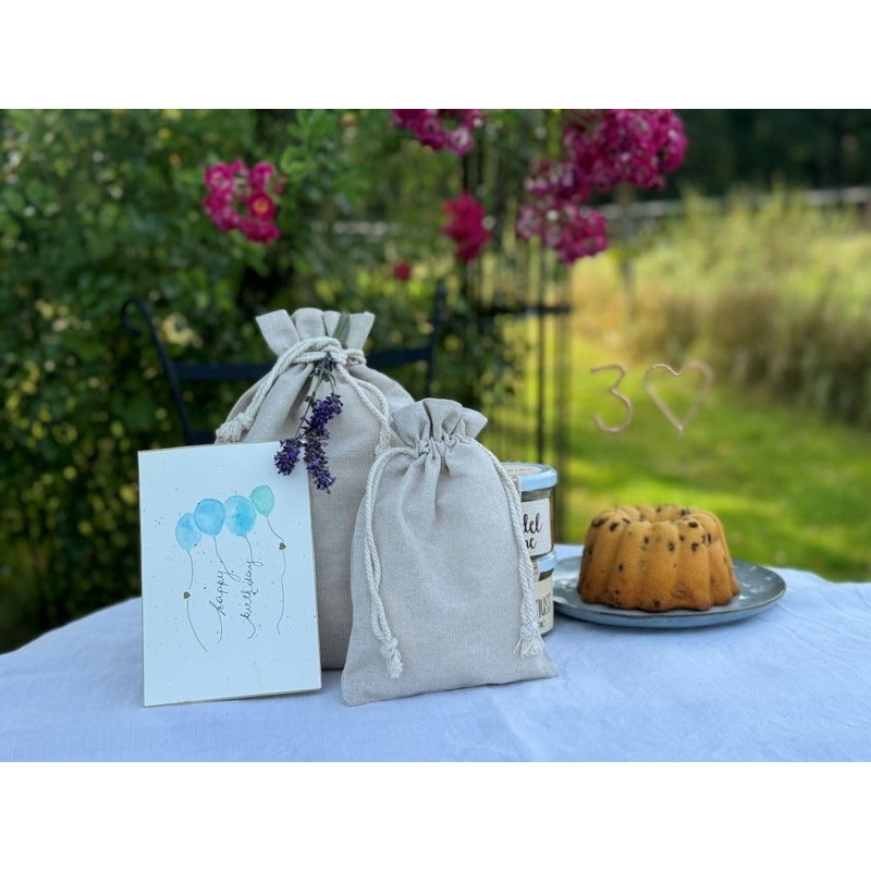 Canvas Bag with Cotton Cord Linen Gift Box