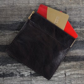 Artizanni Genuine Leather Slim Coin Pouch Genuine Leather Slim Coin/Change Pouch Purse, Portable Mini Change Holder Organizer for Women Wallet SD 015 (Brown)