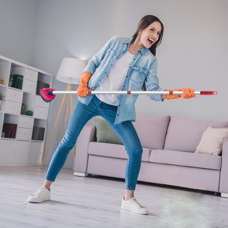Upgraded Spin Mop Replace Scrub Brush Only Compatible with Vileda