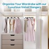 UNEED Black Velvet Hangers with Golden Hooks, 36 Pack -