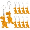 LAMEK Lucky Charm Keyring, Orange Dino