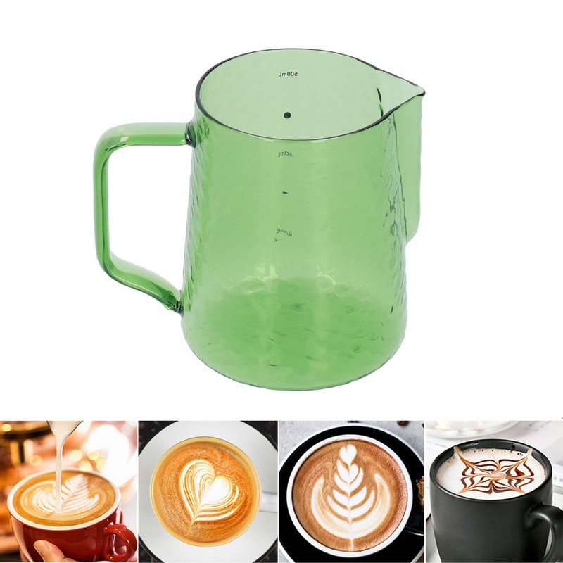 500ml Milk Frothing Pitcher Multipurpose Borosilicate Glass Milk Jug for