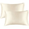 Luxury Silky Satin Pillowcases 2 Pack for Hair and Skin,