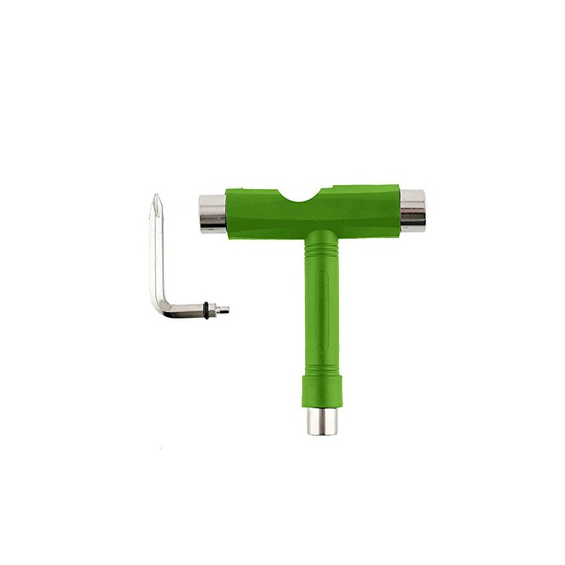 All in One Skate Tool Skateboards Longboard T Type Green