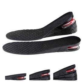 Insoles Height Increase Orthopedic High Pads 2.75 Inches Arch Support Insoles Orthopedic Insoles Height Increase Insoles for Women and Men(Black 2.75in/7cm)
