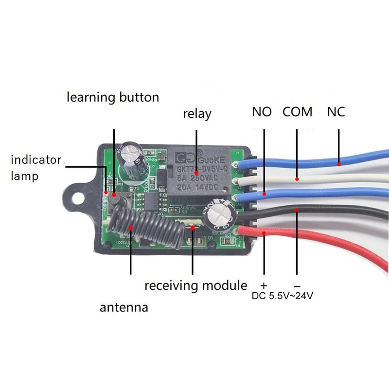 QIACHIP 12 V Wireless Switch with Remote Control, Wireless Relay