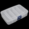 Organizer Box, 5 Grids Clear Visible Plastic Accessories Compartment Transparent