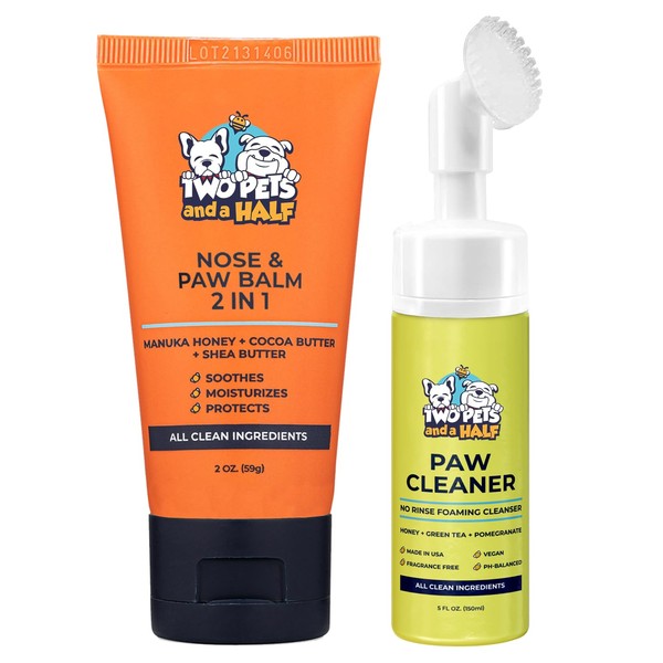 Dog Paw Care Kit (Made in USA)- Paw Cleaner for