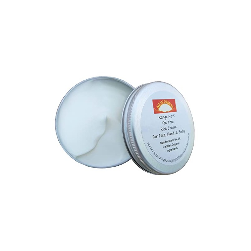 Organic Natural Tea Tree Rich Cream/Moisturiser for Dry skin -