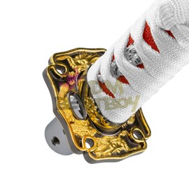 JDMBESTBOY Samurai Sword White Red Shift Knob Shifter Alloy Katana Adapters Universal 20cm