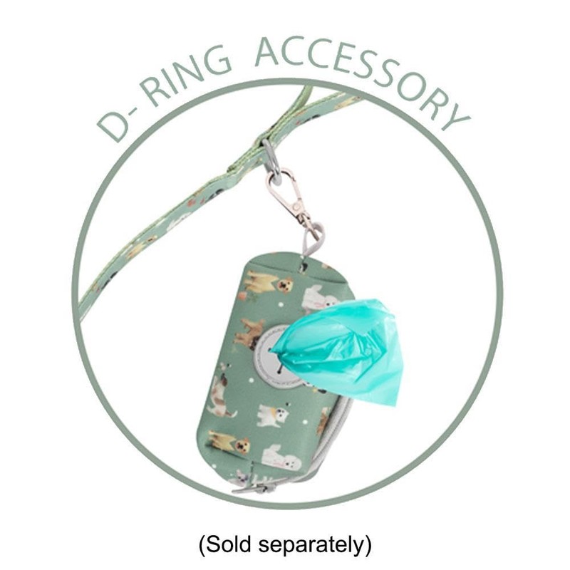 YöL 120cm Lead & Pet Collar With Green Dog Print