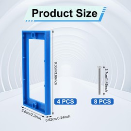 4pcs Electrical Box Extenders, 1/4" Receptacle Outlet Box Extenders Single Gang Box Extender with 8 Screws Outlet Box Extender for Electrical Box and Power Socket Switch (Thin Style)