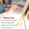 2 Pcs Mini Wooden Artist Triangle Easels Wooden Desktop Easel