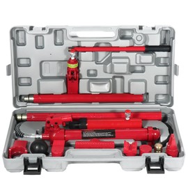 OCPTY Red Porta Power Hydraulic Jack Heavy Duty 10 Ton