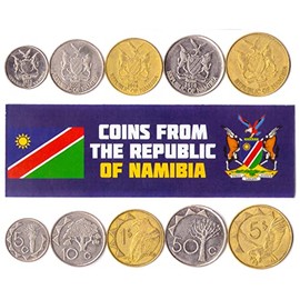 Namibia 5 Mixed Coins | 5 to 50 Cents | Namibian Currency Since 1993