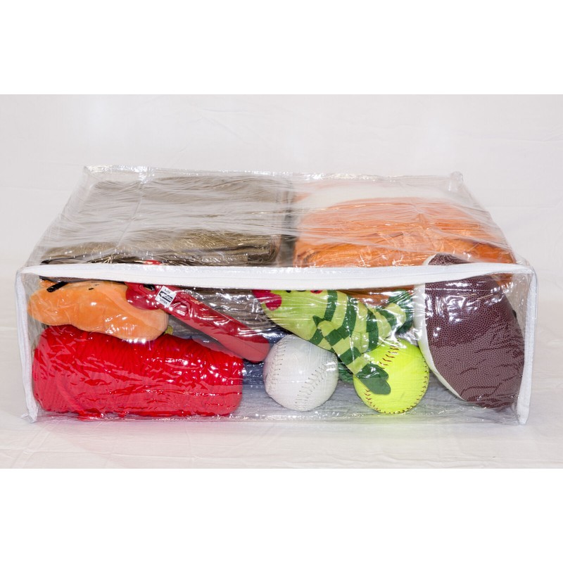 Vinylpac Set of 10 Clear Vinyl Zippered Storage Bags 22
