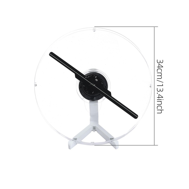 HFZ 3D Hologram Fan with Transparent Protective Cover,WiFi & App-Controlled,