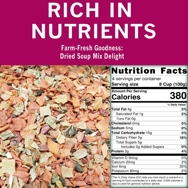 SPICES VILLAGE Dried Ramen Toppings, Dehydrated Vegetables Mixed Vegetables Flakes,