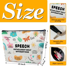 Ythuil Funny Speech Therapy Gifts Makeup Bag, Graduation Gifts for Speech Language Therapist, SLP Gift, Appreciation Gift for Speech Language Pathologist, Speech Language Therapist Gift Cosmetic Bag