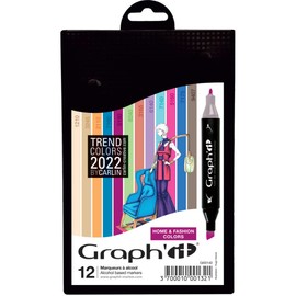 GRAPH'IT Home & Fashion 2022 Double-Tip Alcohol Markers Set of 12
