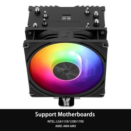 Thermalright Assassin X 90 SE ARGB CPU Air Cooler, 92mm TL-P9-S PWM ARGB Fan, Computer Heatsink Cooler CPU, 118mm High,for AM4/AM5/Intel LGA 1150/1151/1200/1700/1851 (AX90 SE ARGB)