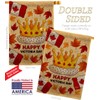 Happy Victoria Day Burlap Garden House Flags Kit Regional Canada