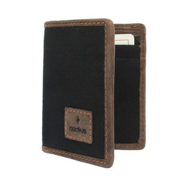 Cactus Mala Collection Compact Canvas Wallet with RFID Protection 633_81 Black