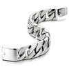 COOLSTEELANDBEYOND Large Masculine Style Stainless Steel Curb Chain Men's Bracelet,