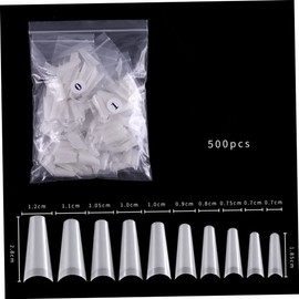 Baluue 1000pcs Fake Nails for Nail Art Display and Practice Easy for Engraving Painting and Experimentation