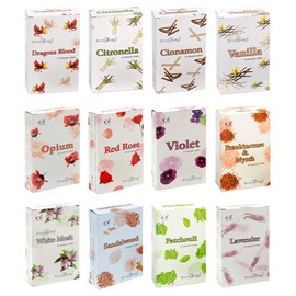 Stamford 37351 Floral Variety Set Incense Cones-12 Packs x 15 Cones, Black, One Size