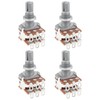 ECSiNG 4pcs Pitch Double Layer Knob Potentiometer MN500K Linear Cone