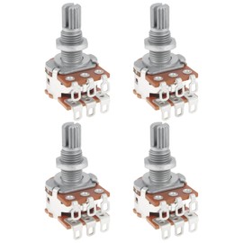 ECSiNG 4pcs Pitch Double Layer Knob Potentiometer MN500K Linear Cone Shaft Potentiometer Suitable for Guitar Bass Volume Control