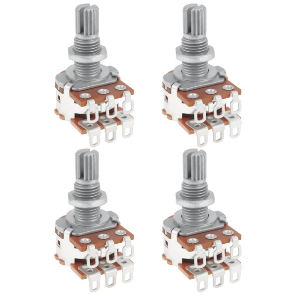 ECSiNG 4pcs Pitch Double Layer Knob Potentiometer MN500K Linear Cone