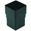 FLOPLAST 65mm Square Downpipe Socket - Black