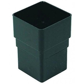 FLOPLAST 65mm Square Downpipe Socket - Black