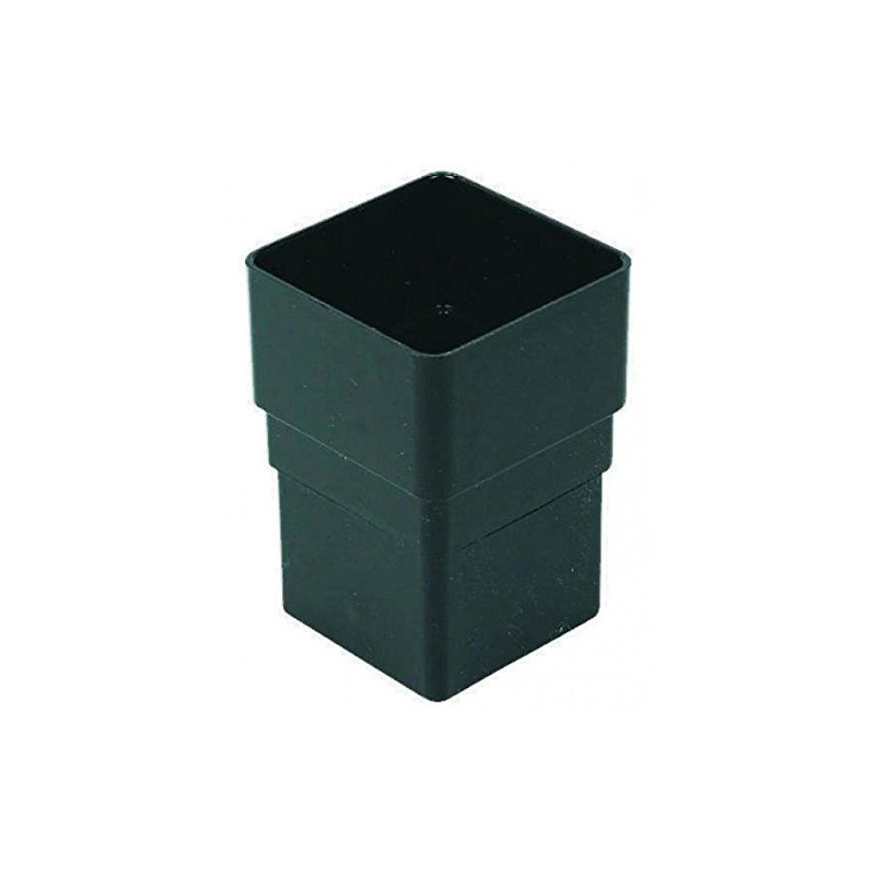 FLOPLAST 65mm Square Downpipe Socket - Black