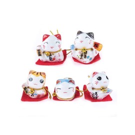 lachineuse Set of 5 Maneki Neko Figurines