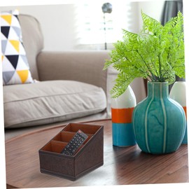 COHEALI Leather Storage Box Pu Remote Holder Desk Organizer Home Storage Sundries