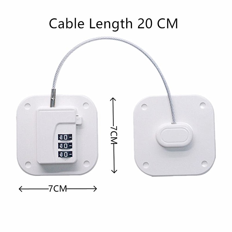 Fridge Code Lock Child Safety Cabinet Latch Stick Cable Window