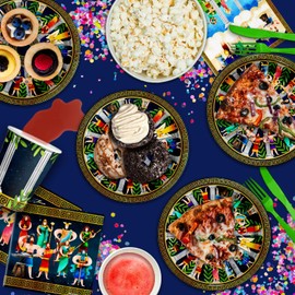 Juego de suministros para fiesta de cumpleaños de mitología griega, juego de platos, servilletas, tazas, vajilla para 16