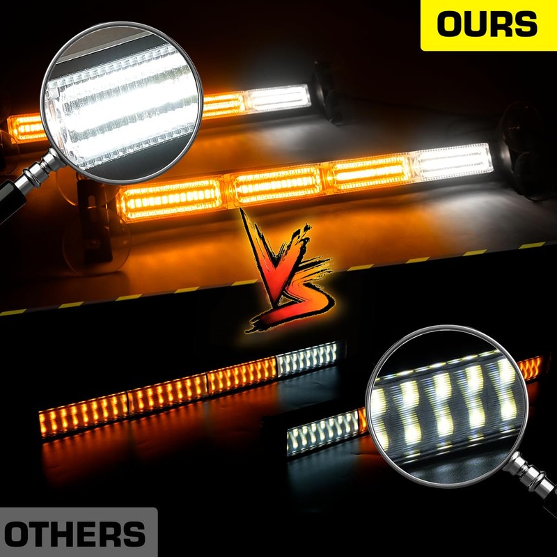 LRTER 2x17.7 Traffic Advisor Strobe Light Bar Strobe Lights w/Remote