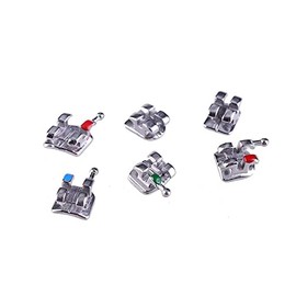 20 Piezas de Brackets Dentales para Ortodoncia Sistema de Ranura 022 Mini Roth con 345 Ganchos